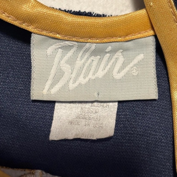 VTG Celestial Sun Terry Cloth Romper Navy Gold Embroidered Medium - Picture 5 of 5